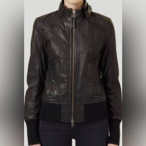 Mackage Elie Leather Jacket, black, XS
